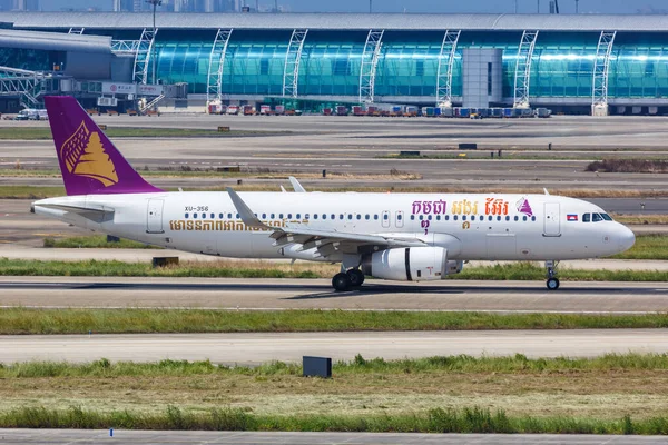 Guangzhou China September 2019 Cambodia Angkor Air Airbus A320 Airplane — Stok fotoğraf