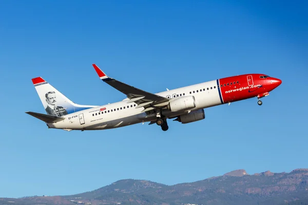 Tenerife Spain November 2019 Norwegian Boeing 737 800 Airplane Tenerife — Stok fotoğraf