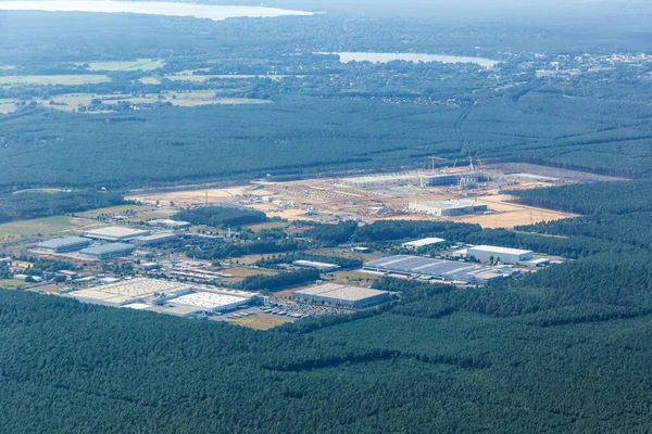 Berlin Tyskland Augusti 2020 Tesla Gigafactory Berlin Brandenburg Giga Fabrik — Stockfoto