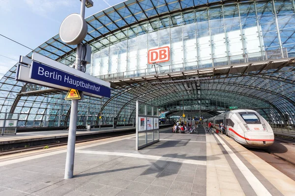 Берлин Германия Августа 2020 Года Скоростной Поезд Ice Главном Железнодорожном — стоковое фото