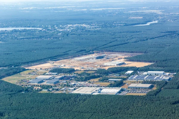 Berlin Tyskland Augusti 2020 Tesla Gigafactory Berlin Brandenburg Giga Fabrik — Stockfoto