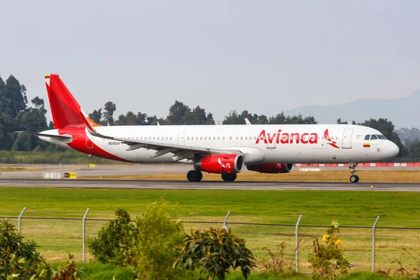 Bogotá Colômbia Janeiro 2019 Avianca Airbus A321 Aeroporto Bogotá Bog — Fotografia de Stock