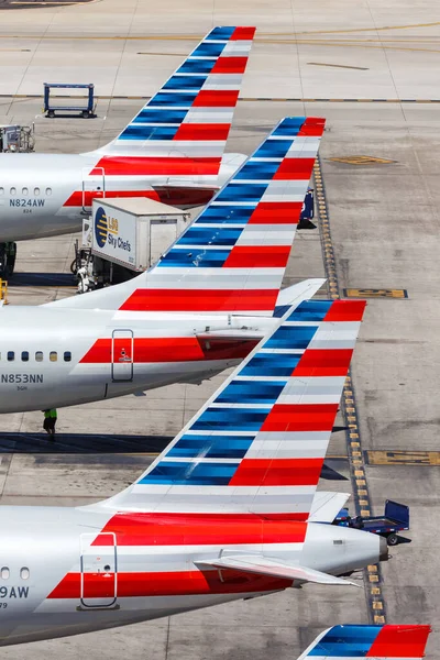 Phoenix Arizona April 2019 American Airlines Airplane Tails Phoenix Airport — Stock Photo, Image