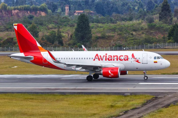 Medellin Colombia January 2019 Avianca Airbus A319 Airplane Medellin Rionegro — Stock Photo, Image