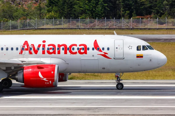 Medellín Colombia Enero 2019 Avianca Airbus A320Neo Avión Aeropuerto Medellín —  Fotos de Stock