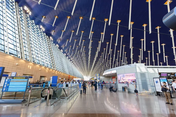 Shanghai China Septembrie 2019 Aeroportul Internațional Shanghai Pudong Pvg Terminalul — Fotografie, imagine de stoc