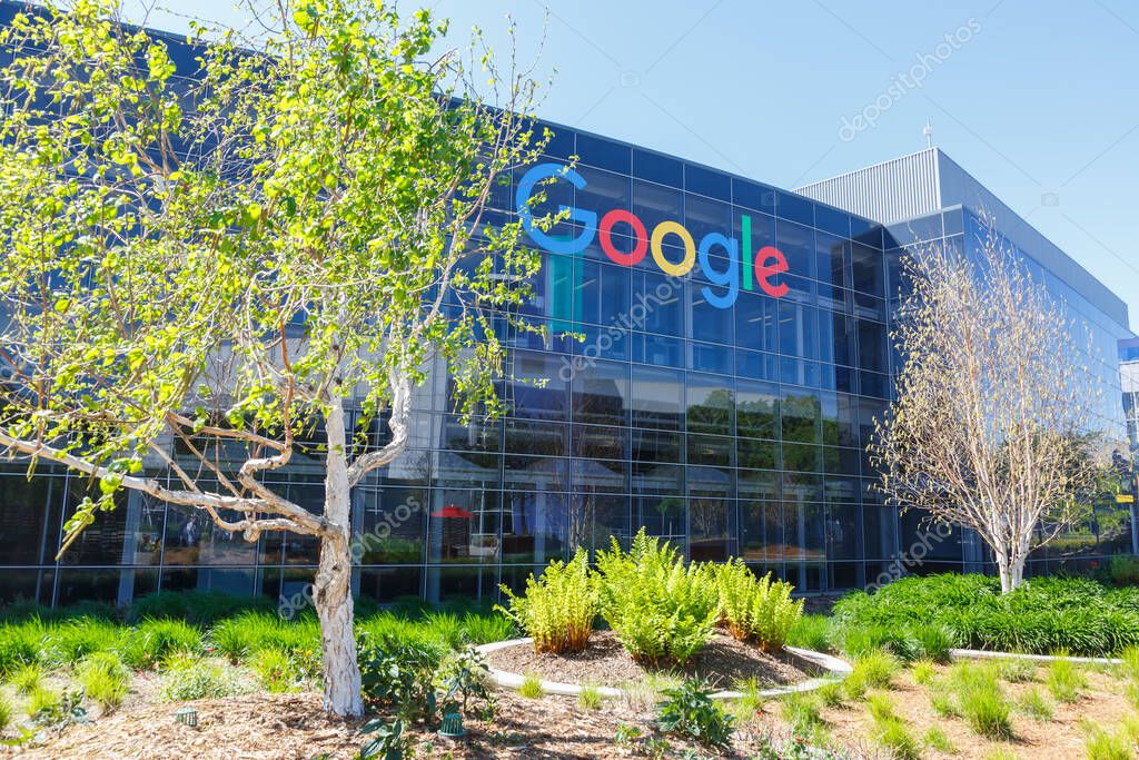 Mountain View, California  April 10, 2019 Google headquarters HQ in Mountain View, California.