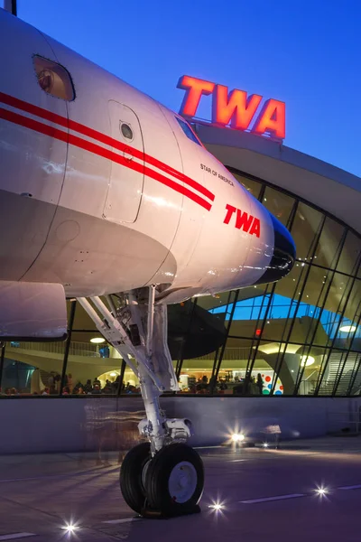 纽约市 2020年2月29日Twa Transworld Airlines Lockheed L1649A康妮 Starliner飞机在美国纽约Jfk机场 图库图片