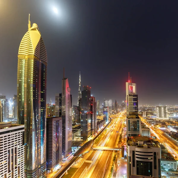 Dubai Sheikh Zayed Road Burj Khalifa Kalifa Arranha Céus Edifício — Fotografia de Stock