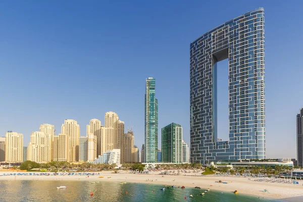 Dubai Jumeirah Beach Jbr Marina Skyline Architecture Buildings Travel Vacation — Stock Photo, Image