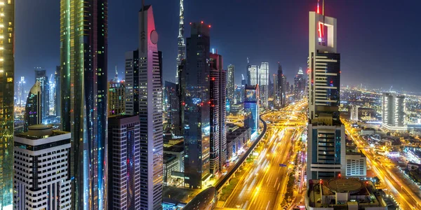 Dubai Sheikh Zayed Road Burj Khalifa Kalifa Skyscraper Building Skyline — Stock Photo, Image