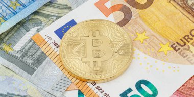 Bitcoin şifreleme para çevrimiçi ödeme dijital para kripto para Euro iş finans panorama bit para