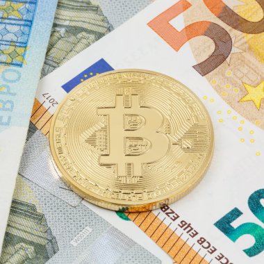 Bitcoin şifreleme para çevrimiçi ödeme dijital para kripto para Euro iş finans bit kare para