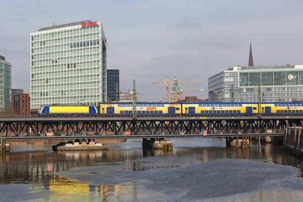 Hamburg Almanya Nisan 2021 Metronom Bölge Treni Hamburg Almanya Daki — Stok fotoğraf