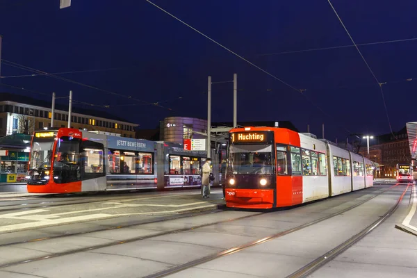 Бремен Німеччина Квітня 2021 Трамвайний Громадський Транспорт Hauptbahnhof Main Station — стокове фото