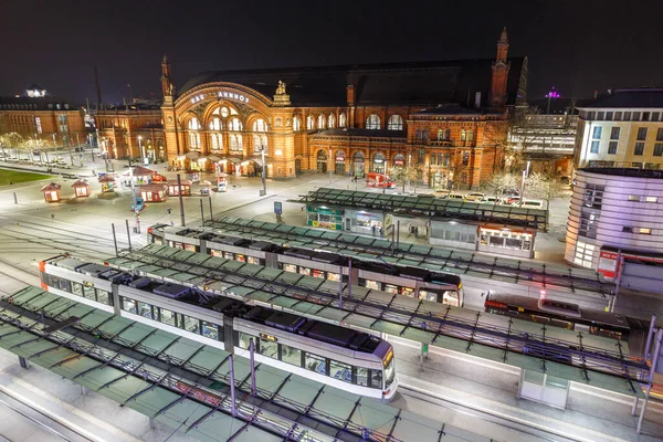 Bremen Almanya Nisan 2021 Tramvay Taşımacılığı Hauptbahnhof Ana Istasyonu Bremen — Stok fotoğraf