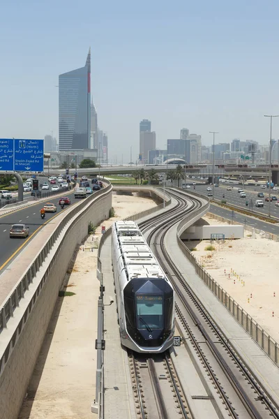 Dubai Emiratos Árabes Unidos Mayo 2021 Dubai Tranvía Transporte Público —  Fotos de Stock