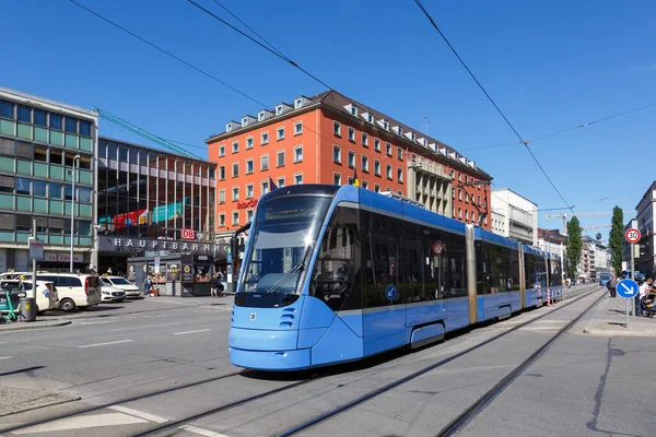 München Tyskland Juni 2021 Spårvagn Siemens Avenio Spårvagn Kollektivtrafik Vid — Stockfoto