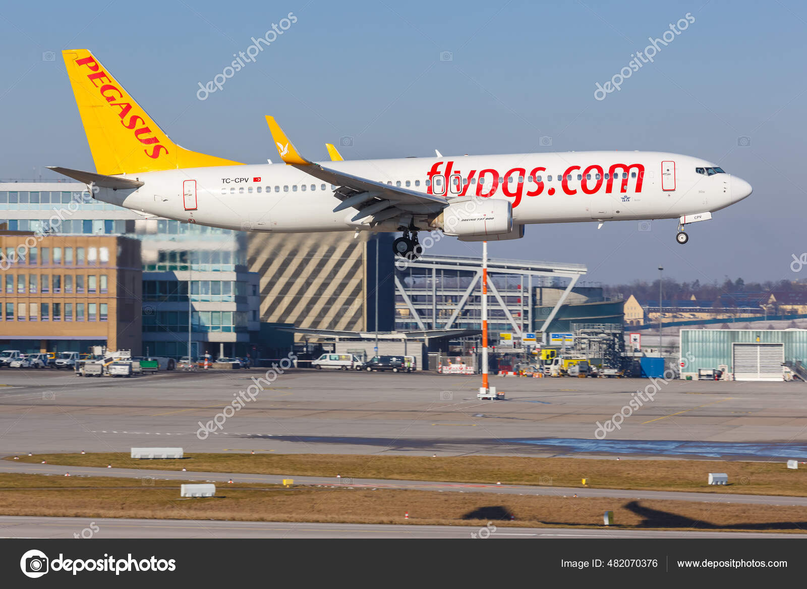 Stuttgart Germany January 2021 Pegasus Airlines Boeing 737 800