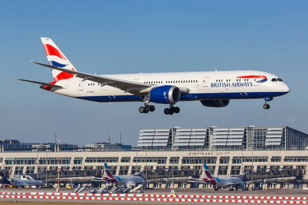 Stuttgart Duitsland Januari 2021 British Airways Boeing 787 Dreamliner Vliegtuig — Stockfoto