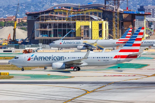 Los Angeles California April 2019 American Airlines Boeing Airbus Airplanes — Stock Photo, Image
