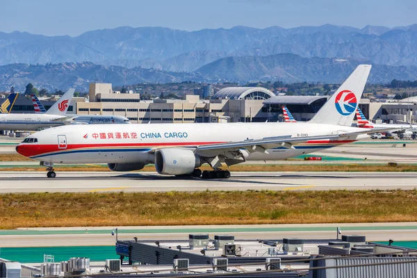 로스앤젤레스 2019 777F 항공기 로스앤젤레스 Lax — 스톡 사진
