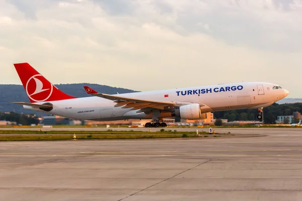 Zürich Schweiz Juli 2020 Turkish Cargo Airbus A330 200F Flugzeug — Stockfoto