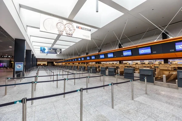 Цюрих Швейцарія Вересня 2020 Термінал Перевірка Цюрихському Аеропорту Зрг Швейцарії — стокове фото