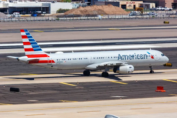 Phoenix Arizona Kwietnia 2019 Samolot American Airlines Airbus A321 Lotnisku — Zdjęcie stockowe