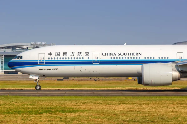광저우 2019 777 300Er 항공기 광저우 Can — 스톡 사진