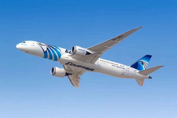 Dubai Emirados Árabes Unidos Maio 2021 Egyptair Boeing 787 Dreamliner — Fotografia de Stock