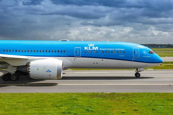 Άμστερνταμ Ολλανδία Μαΐου 2021 Klm Royal Dutch Airlines Boeing 787 — Φωτογραφία Αρχείου