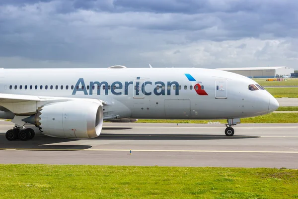 Amsterdam Nederländerna Maj 2021 American Airlines Boeing 787 Dreamliner Flygplan — Stockfoto