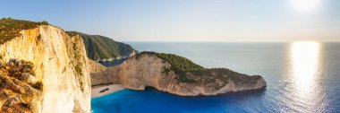 Zakynthos Adası Yunanistan gemi enkazı Navagio sahil seyahati panoramik seyahat