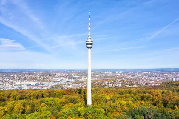 Stuttgart Fernsehturm Deutschland Skyline Luftbild Stadtarchitektur Reisen — Stockfoto