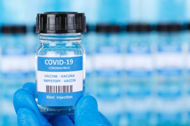 Coronavirus Aşı Şişesi Corona Virüs COVID-19 Covid Aşıları Kopya uzay Şişeleri