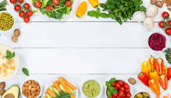 Gemüse Hintergrund Gesund Vegan Sauber Essen Bio Lebensmittel Superfood Kopierraum — Stockfoto