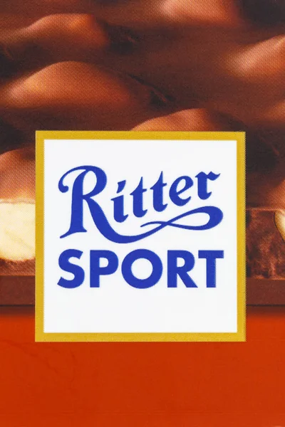 Stuttgart Tyskland Mars 2021 Ritter Sport Choklad Företag Logotyp Porträtt — Stockfoto