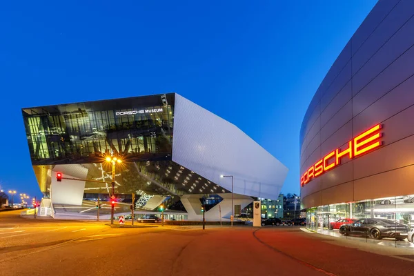 Stuttgart Allemagne Mars 2021 Porsche Museum Headquarters Siege Art Architecture — Photo