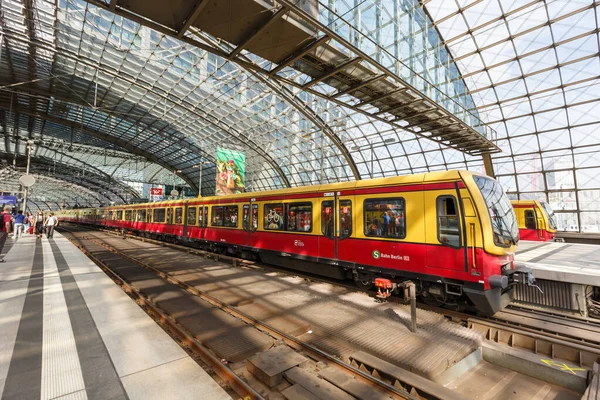 베를린 베를린 Bahn Main Station Hauptbahnhof Hbf Germany — 스톡 사진