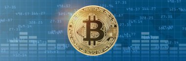Bitcoin kripto para birimi çevrimiçi ödeme dijital para kripto para iş finansman banner telif uzayı kopya para bit