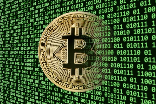 Bitcoin Criptomoneda Moneda Pago Línea Dinero Digital Criptomoneda Negocios Finanzas — Foto de Stock