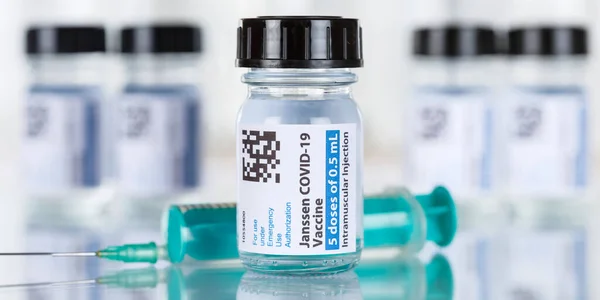 Stuttgart Germany March 2021 Johnson Johnson Coronavirus Vaccine Corona Virus — Stock Photo, Image