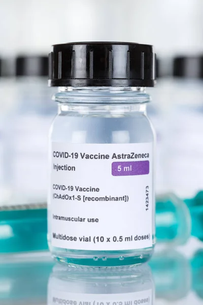 Stuttgart Duitsland Maart 2021 Astrazeneca Coronavirus Vaccin Corona Virus Covid — Stockfoto