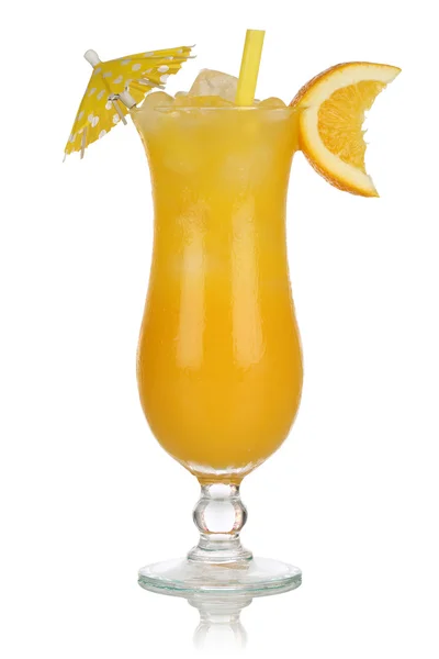 Orange juice fruit cocktail isolated — Stock Photo, Image