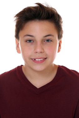 genç gülümseyen çocuk portresi