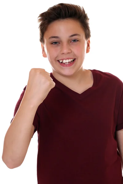 Successful boy winning — Stock Photo, Image