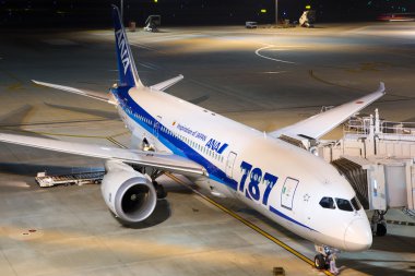 Ana tüm nippon airways boeing 787 dreamliner tokyo haneda Havalimanı