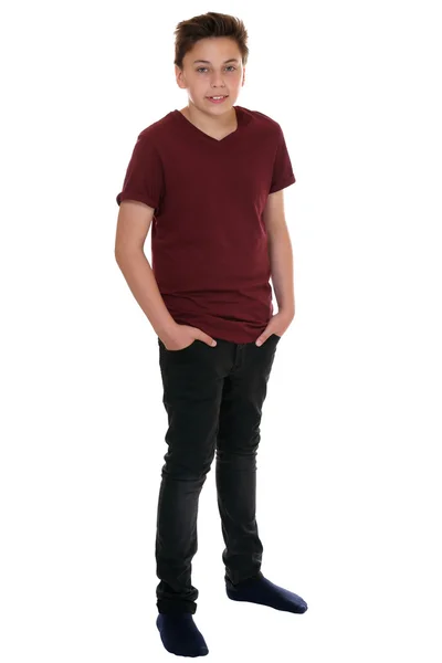 Teenager boy full body portrait — Stock Photo, Image