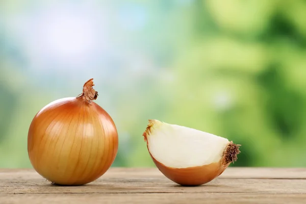 Onions in summer with copyspace — Stock Photo, Image